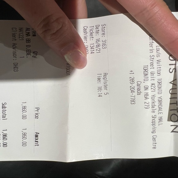 Louis Vuitton Alma BB in Damier Ebene - Picture 8 of 11